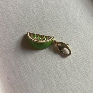 Kate Spade Lime Charm Collectible Fruit Pendant 12k gold